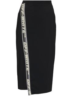 Off-White юбка-карандаш асимметричного кроя с логотипом