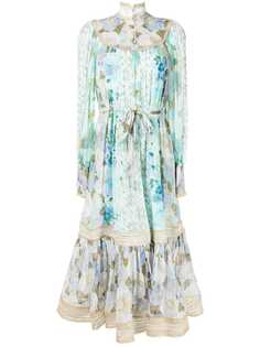 ZIMMERMANN платье миди Rythm Trimmed Billow