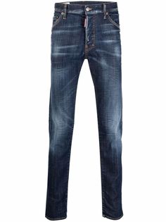 Dsquared2 узкие джинсы с эффектом потертости