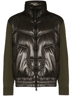 Moncler Grenoble cardigan tricot padded bomber jacket