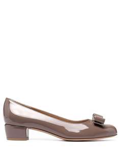 Salvatore Ferragamo bow-detail block-heel pumps