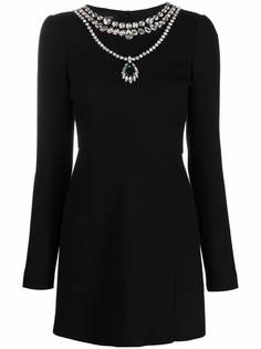 Giambattista Valli шерстяное платье с декорированным воротником