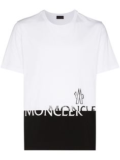 Moncler MONC 2COL LOGO SS TEE WHT BLK