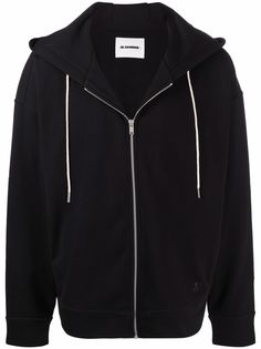 Jil Sander zipped cotton hoodie