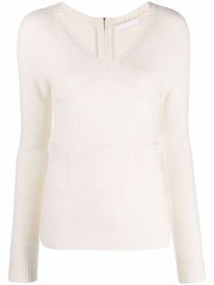 Helmut Lang V-neck wool-knit jumpr