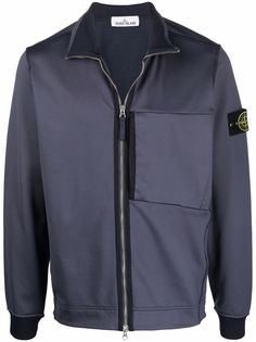 Stone Island куртка на молнии с нашивкой Compass