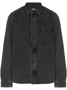 Off-White OFF NEGATIVE DENIM LS SHT GRY