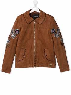Scotch & Soda куртка с цветочной вышивкой