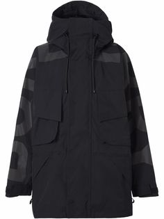 Burberry куртка с капюшоном и логотипом