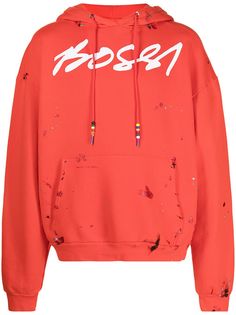 Bossi Sportswear худи с эффектом разбрызганной краски и логотипом