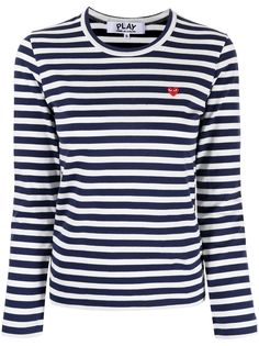 Comme Des Garçons Play футболка с нашивкой-логотипом