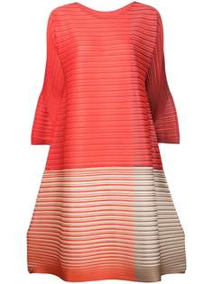 Pleats Please Issey Miyake плиссированное платье с длинными рукавами
