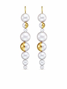 TASAKI серьги M/G Tasaki Shell из желтого золота с жемчугом