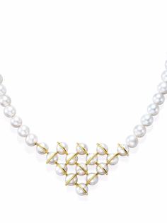 TASAKI колье M/G Tasaki Grain из желтого золота с жемчугом