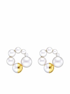 TASAKI серьги M/G Tasaki Shell из желтого золота с жемчугом