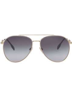 Burberry Monogram-Motif Pilot aviator sunglasses