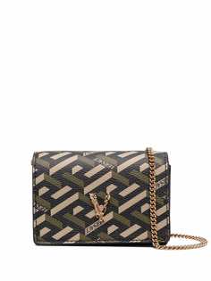 Versace мини-сумка с узором La Greca Signature