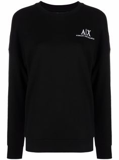 Armani Exchange толстовка с вышитым логотипом