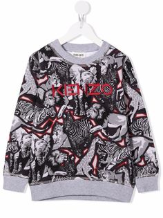 Kenzo Kids толстовка с вышитым логотипом