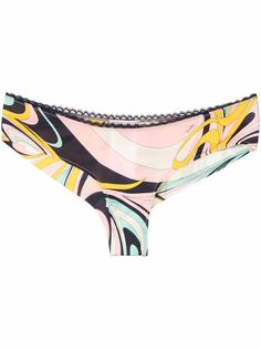 Emilio Pucci трусы-брифы с кружевом и графичным принтом