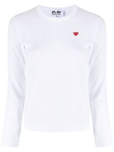 Comme Des Garçons Play футболка с нашивкой-логотипом