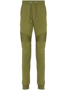 Balmain спортивные брюки в рубчик с логотипом