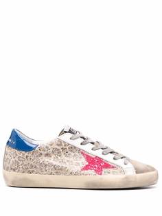 Golden Goose фактурные кеды со вставками