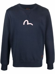 Evisu толстовка с логотипом и круглым вырезом