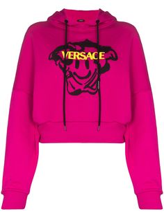 Versace Medusa Smile cropped hoodie