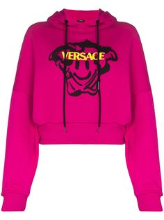Versace Medusa Smile cropped hoodie