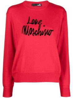 Love Moschino джемпер вязки интарсия с логотипом