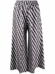Odeeh укороченные брюки с геометричным принтом