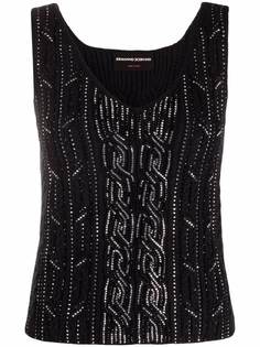Ermanno Scervino топ с кристаллами