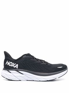 Hoka One One logo-print lace-up trainers