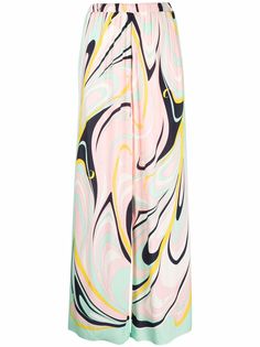 Emilio Pucci широкие брюки с принтом Onde