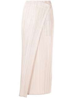 Pleats Please Issey Miyake плиссированная юбка с запахом