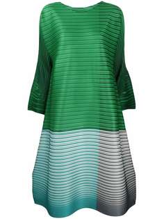 Pleats Please Issey Miyake плиссированное платье с длинными рукавами