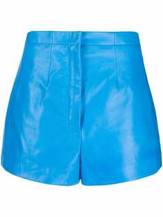 Salvatore Ferragamo high-waisted polished-finish shorts