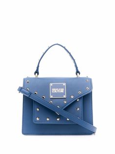 Versace Jeans Couture studded logo-plaque tote bag