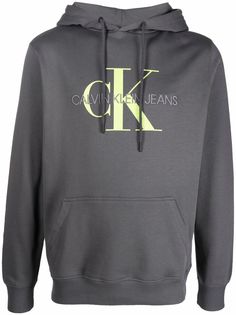 Calvin Klein Jeans logo-print organic cotton hoodie