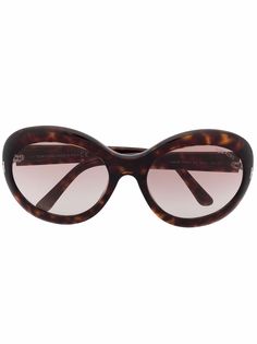 TOM FORD Eyewear солнцезащитные очки черепаховой расцветки
