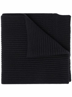 Armani Exchange шарф в рубчик с логотипом