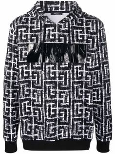 Balmain худи с монограммой