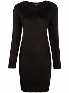 Armani Exchange платье-джемпер с длинными рукавами