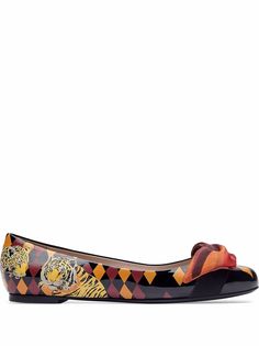 Salvatore Ferragamo балетки Varina с принтом