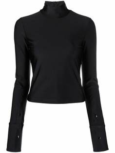 Alexander Wang трикотажный топ с высоким воротником