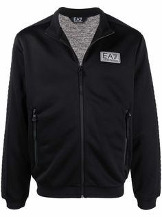 Ea7 Emporio Armani куртка на молнии с нашивкой-логотипом