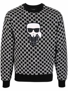 Karl Lagerfeld толстовка с монограммой и нашивкой Karl