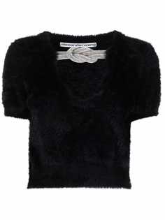 Alexander Wang укороченный топ с цепочным декором