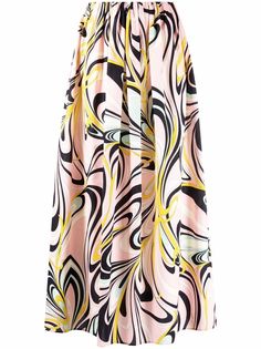 Emilio Pucci юбка с завышенной талией и графичным принтом